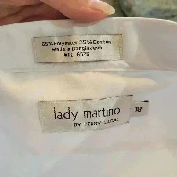 Lady Martino by Henry Segal Women's White Customizable Tuxedo Shirt w Wingtip Co - Picture 11 of 11